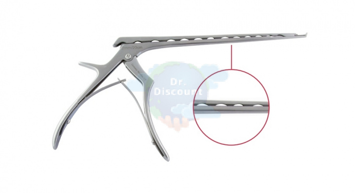Кусачки ламинэктомические Kerrison, вверх 40 град., с выталкивателем, деликатный, 2 мм, ширина раскрытия 10 мм, Clean wave, длина 23 см